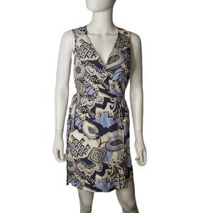 TIBI SLEEVELESS SILK TANK WRAP DRESS SIZE 2